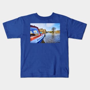 Skipton, Leeds & Liverpool Canal, Barge Kids T-Shirt